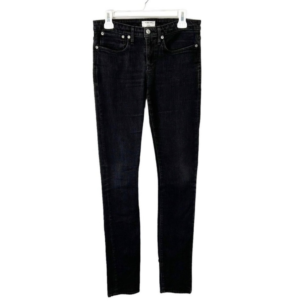 Helmut Lang Black Ribbed Skinny Jeans Womens Size 29 Long Tall